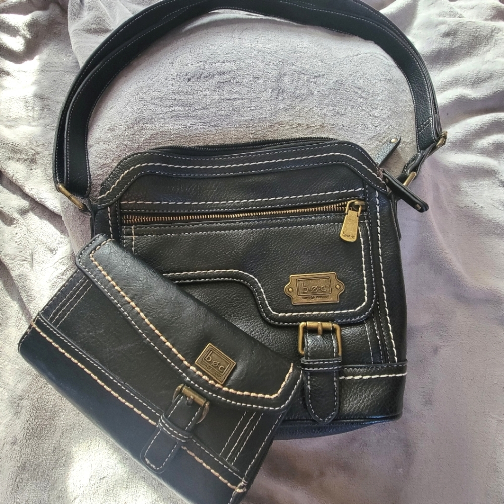 B.O.C. Black Crossbody & Wallet